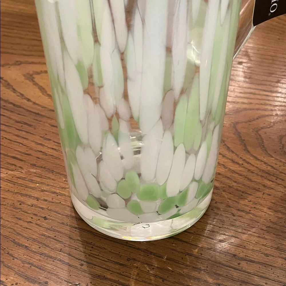 Dwell Studio Green and White Glass Pitcher,‎ NWT